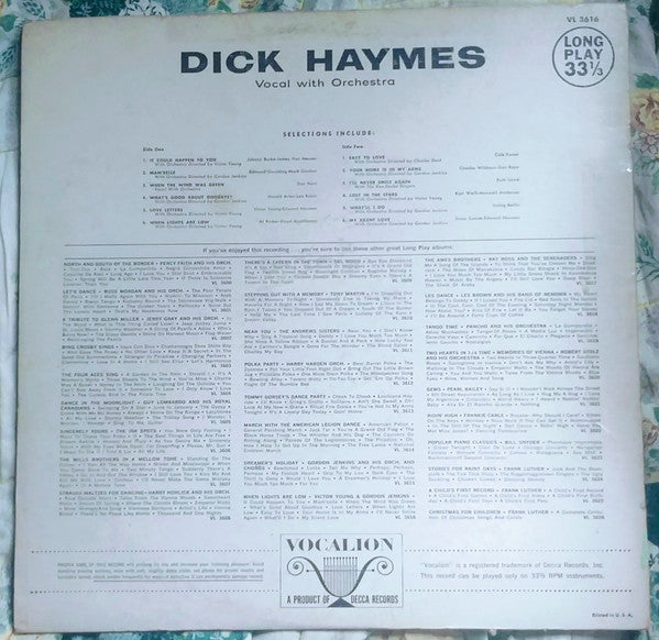 Dick Haymes - Love Letters - LP
