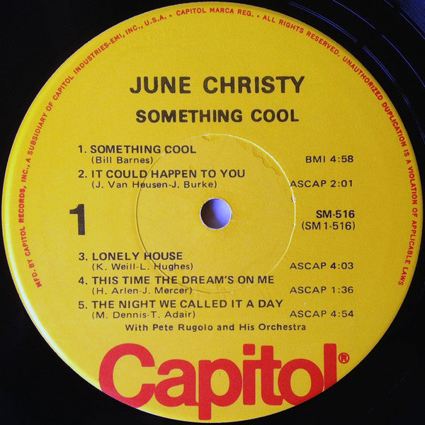 June Christy, Pete Rugolo And His Orchestra* - Something Cool - LP