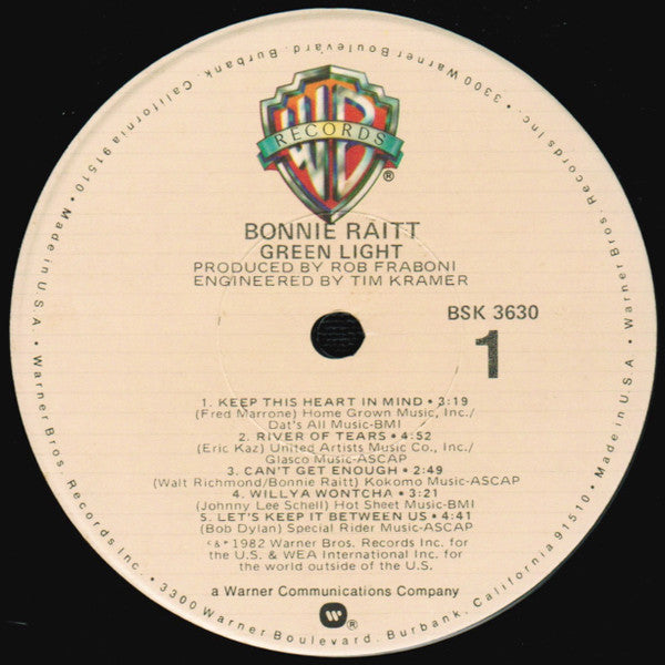 Bonnie Raitt - Green Light - LP