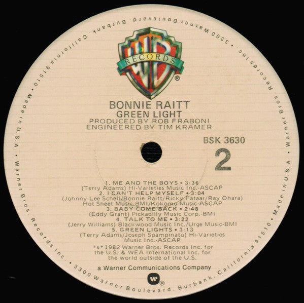 Bonnie Raitt - Green Light - LP
