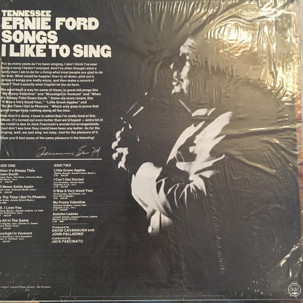Tennessee Ernie Ford - Songs I Like To Sing - LP