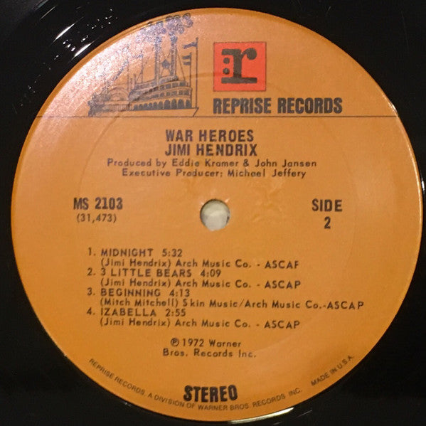 Jimi Hendrix - War Heroes - LP