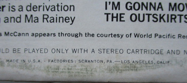 Lou Rawls / Les McCann Ltd. - Stormy Monday - LP