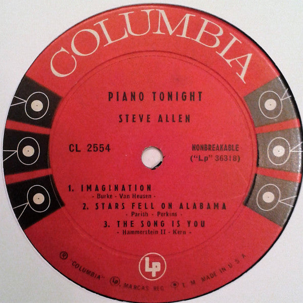 Steve Allen  - Piano Tonight! - LP