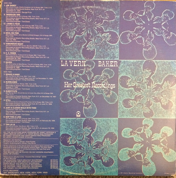 La Vern Baker* - Her  Greatest Recordings - LP