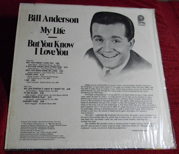 Bill Anderson  - My Life/But You Know I Love You - LP