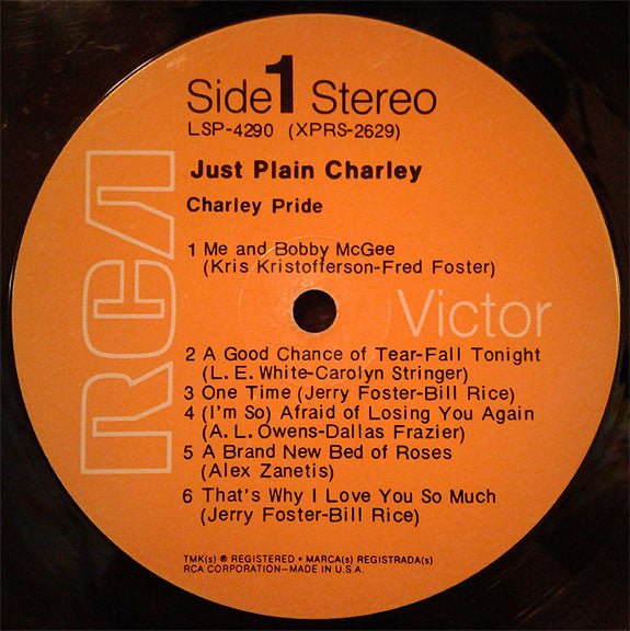 Charley Pride - Just Plain Charley - LP