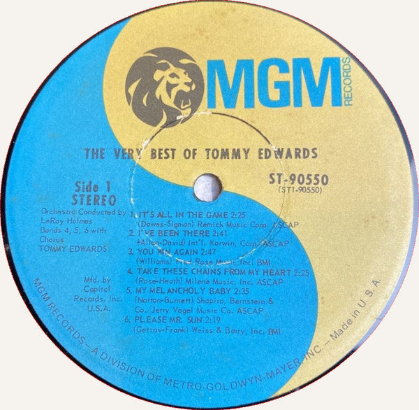 Tommy Edwards - The Very Best Of Tommy Edwards - LP