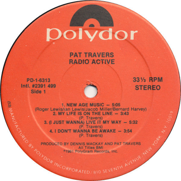 Pat Travers - Radio Active - LP