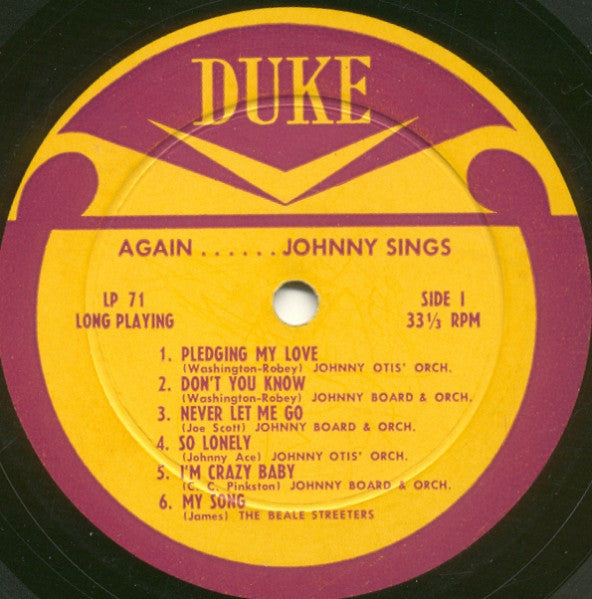 Johnny Ace - Memorial Album For Johnny Ace - LP