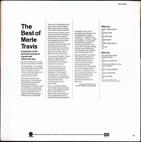 Merle Travis - The Best Of Merle Travis - LP