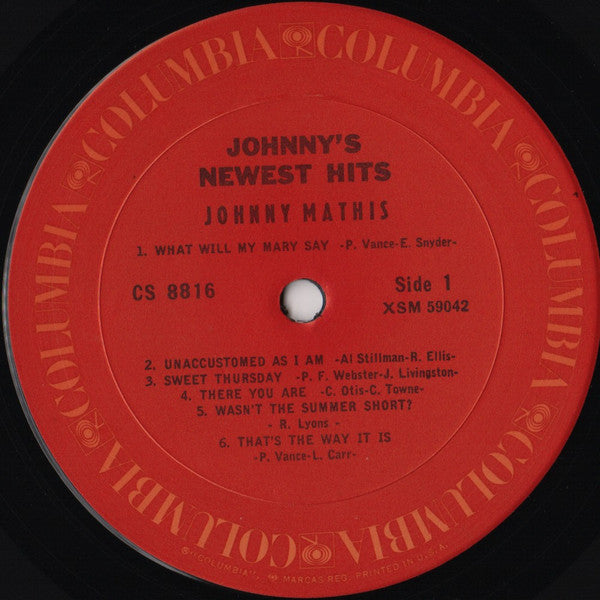 Johnny Mathis - Johnny's Newest Hits - LP