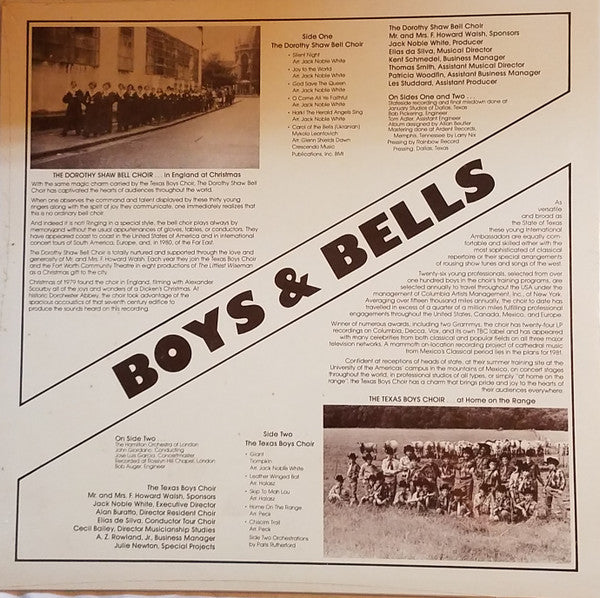 The Dorothy Shaw Bell Choir* / The Texas Boys Choir* - Boys & Bells - LP