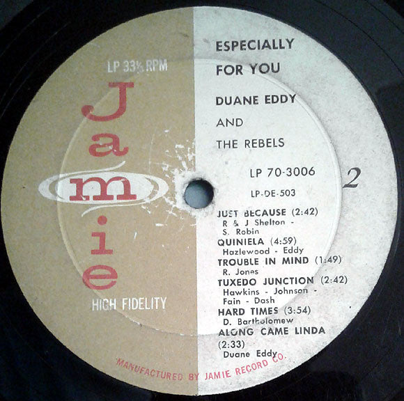 Duane Eddy And The Rebels - Especially For You - LP