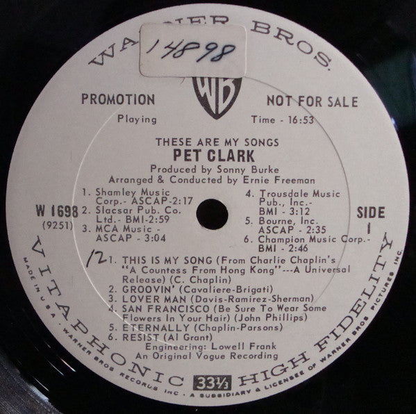 Pet Clark* - These Are My Songs - LP