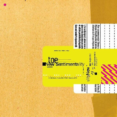 Toe NEW SENTIMENTALITY New Sealed Tan Colored Vinyl Record EP