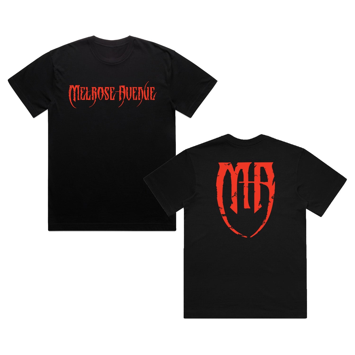 Melrose Avenue Logo - Black T-Shirt