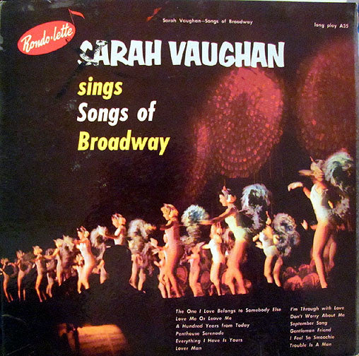 Sarah Vaughan - Sings Songs Of Broadway