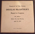 General Douglas MacArthur - Report to Congress
