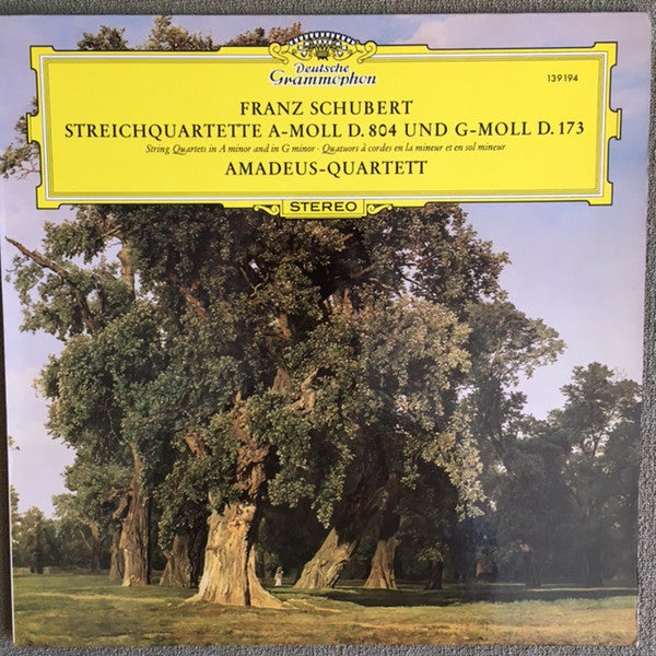 Franz Schubert, Amedeus Quartet - Streichquartette A-Moll D. 804 Und G-Moll D. 173