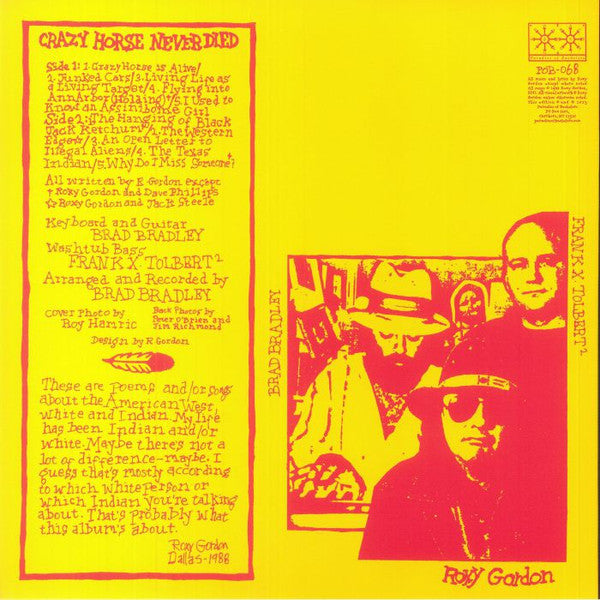 Roxy Gordon - Crazy Horse Never Died - LP